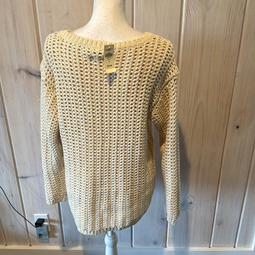 L.L. Bean signature Bailey island cotton sweater NWT - Picture 3 of 4